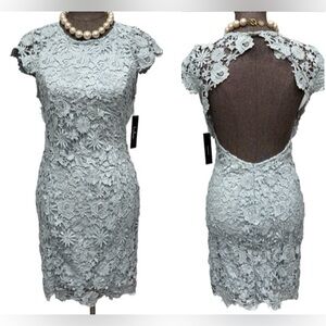 Lulu's Floral Lace Backless Dress